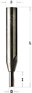 MECHE DEFONCER HM D=6X55 Z=2  S=8 DR.