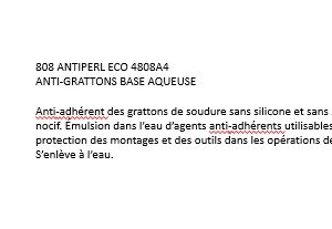 ANTI-GRATTONS BASE AQUEUSE 808 ANTIPERL ECO