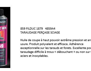 859 FILDUC 1879 TARAUDAGE PER?AGE SCIAGE