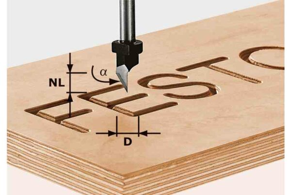 FRAISE A GRAVER HW AVEC QUEUE DE 8MM HW S8 D11/60°