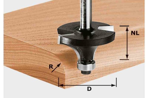 FRAISE MOULURER HW AVEC QUEUE DE 8MM HW S8 D20.7/ R4 KL